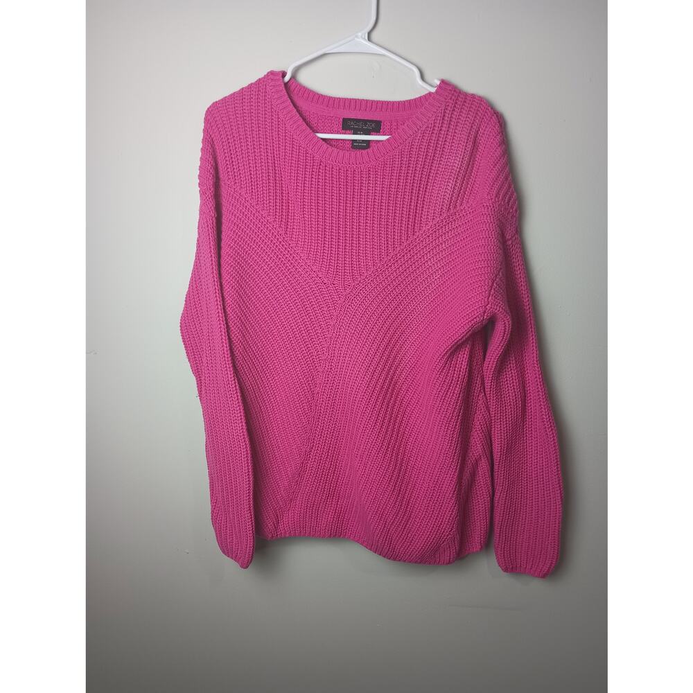 Rachel Zoe Pink Knit Sweater Pull Over Women Medium Long sleeve slouchy Winter